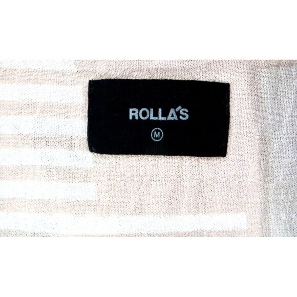 NEW! Rollas Bowler Paradise Button Front Shirt Short Sleeve Tropical Taupe SZ M - Picture 8 of 9